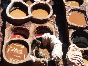 Sampling the sights and smells of the ancient tanning pits in Fès